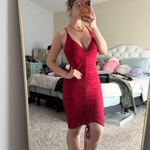 Fashion Nova Red Shanghai Dress